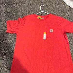 Carhartt Bright Red T-Shirt with Pocket NWT